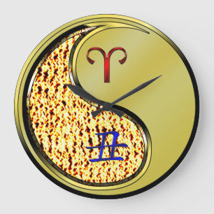 Widder & Metallener Ochse Große Wanduhr