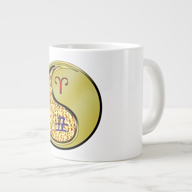 Widder & Metallener Ochse Jumbo-Tasse (Vorderseite Rechts)
