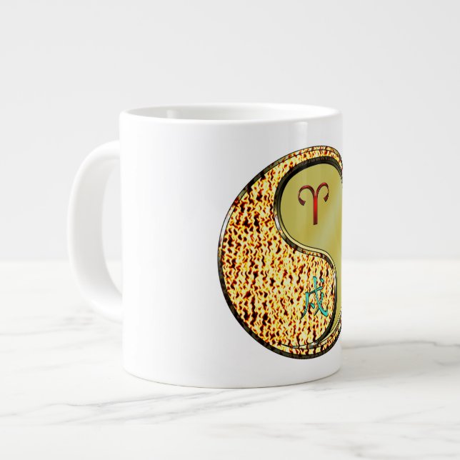 Widder & Metallhund Jumbo-Tasse (Vorderseite Links)