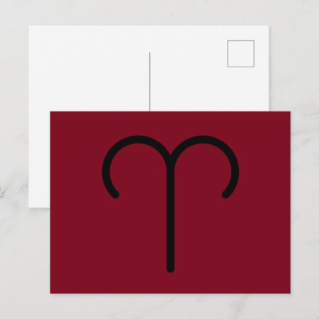 Widder-Postkarte Postkarte (Vorne/Hinten)