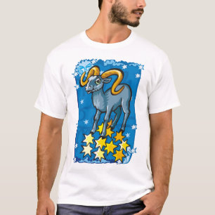 Widder rammen im nächtlichen Himmel mit Sternen T-Shirt