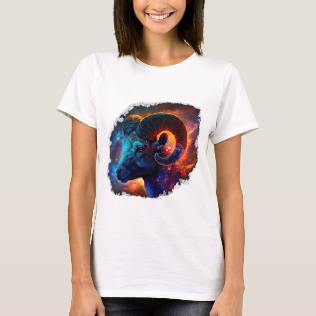 Widder-Sternzeichen Basic T-Shirt für Frauen (Vorderseite)
