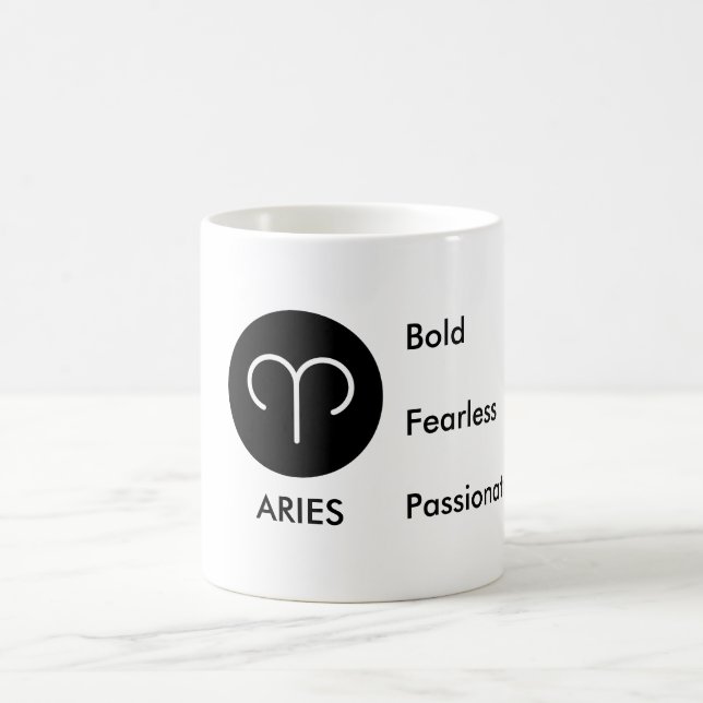 Widder Sternzeichen Eigenschaften Mutig Furchtlos  Kaffeetasse (Mittel)