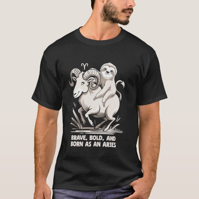Widder Sternzeichen Soth Tapfer Kühn Und Als Widde T-Shirt (Vorderseite)