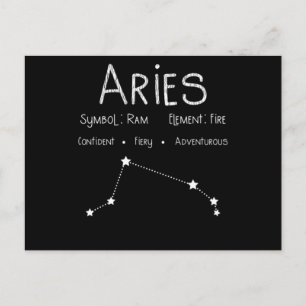 Widder-Sternzeichen Sternbild Astrologie-Geschenk Postkarte