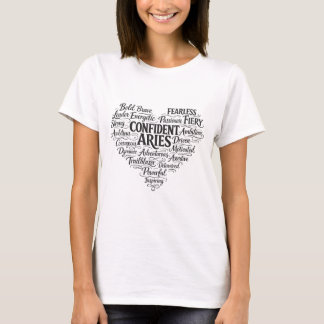 Widder-Sternzeichen-T-Shirt für Frauen | Wortwolke T-Shirt