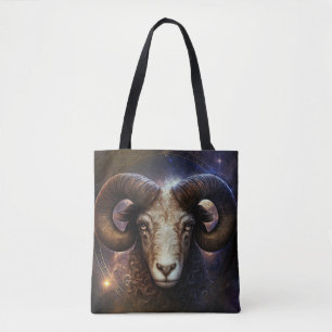 Widder-Sternzeichen-Wasserfarben-Design Tasche