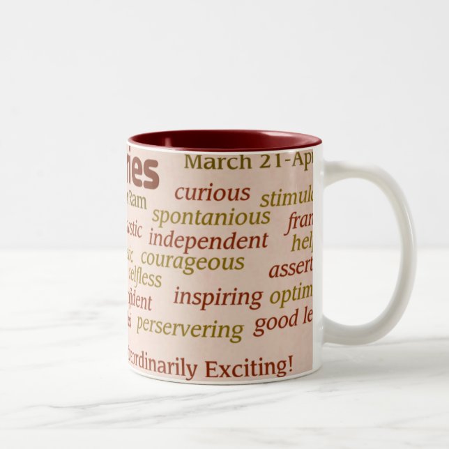 Widder-Tasse Zweifarbige Tasse (Rechts)