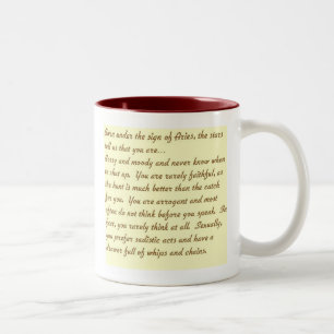 Widder-Tasse Zweifarbige Tasse