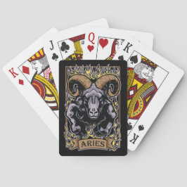 Widder-Tierkreis das RAMsun-Zeichen Spielkarten