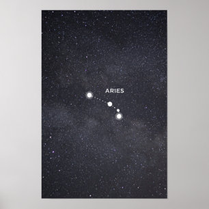 Widder-Tierkreis-Konstellations-Plakat Poster