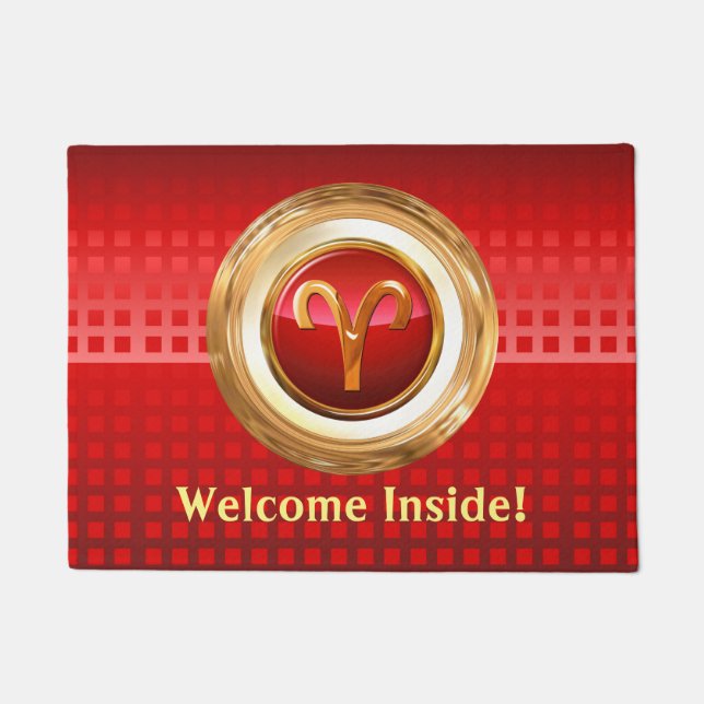 Widder-Tierkreis-Zeichen Fußmatte (Vorderseite)