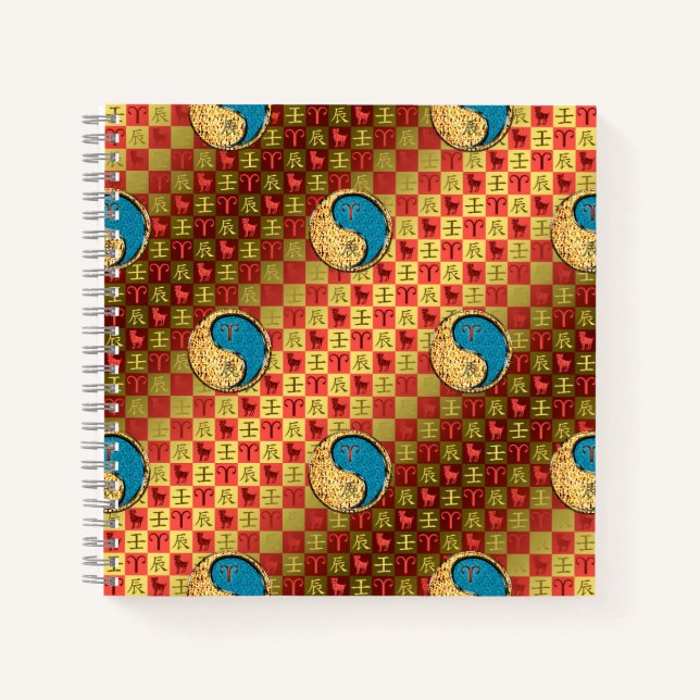 Widder & Wasser-Drache Notizbuch (Vorderseite)
