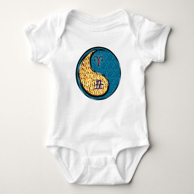 Widder & Wasserbüffel Baby Strampler (Vorderseite)