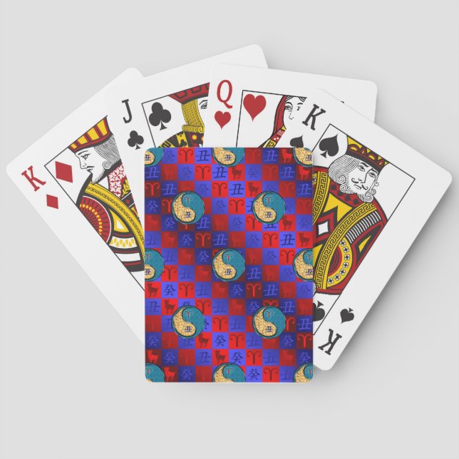 Widder & Wasserbüffel Spielkarten (Rückseite)