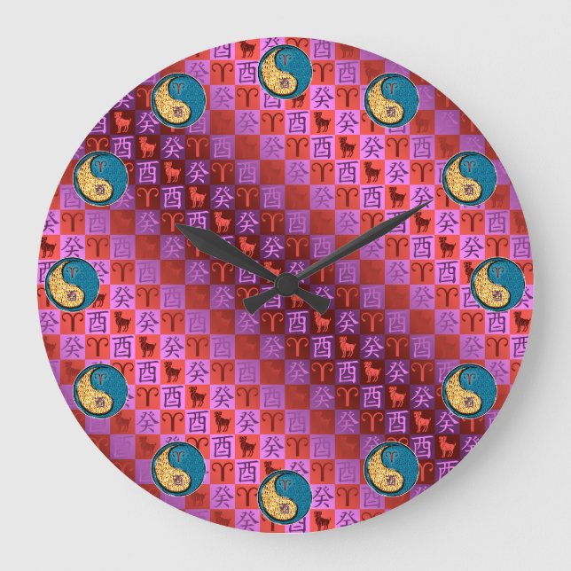 Widder & Wasserhahn Große Wanduhr (Vorderseite)