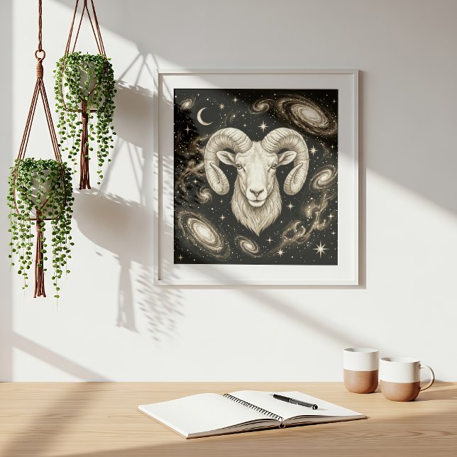 Widder-Zodiac-Himmelsastrologie Poster (Von Creator hochgeladen)