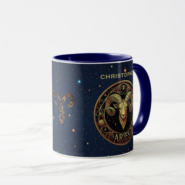 Widder-Zodiac-Symbol Tasse (VorderseiteRechts)
