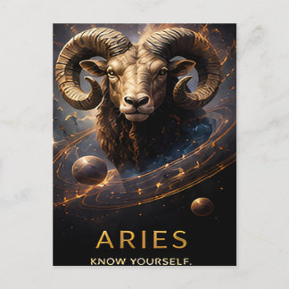 Widder-Zodiac-Widder-Himmels-Astrologie-Symbol Postkarte