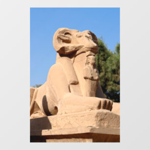 Widderköpfige Sphinx im Karnak-Tempel - Ägypten Fensteraufkleber