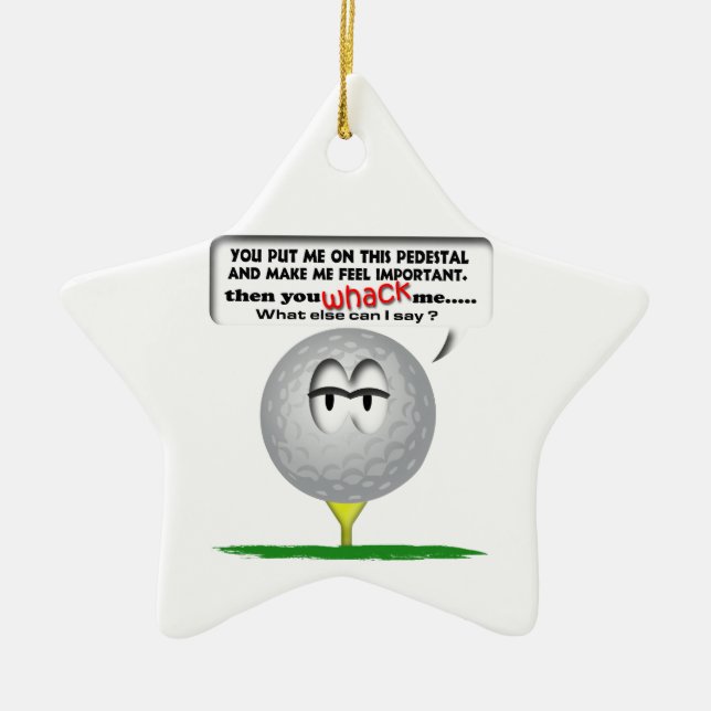 Widdle Ball-Golfverzierung Keramik Ornament (Vorne)