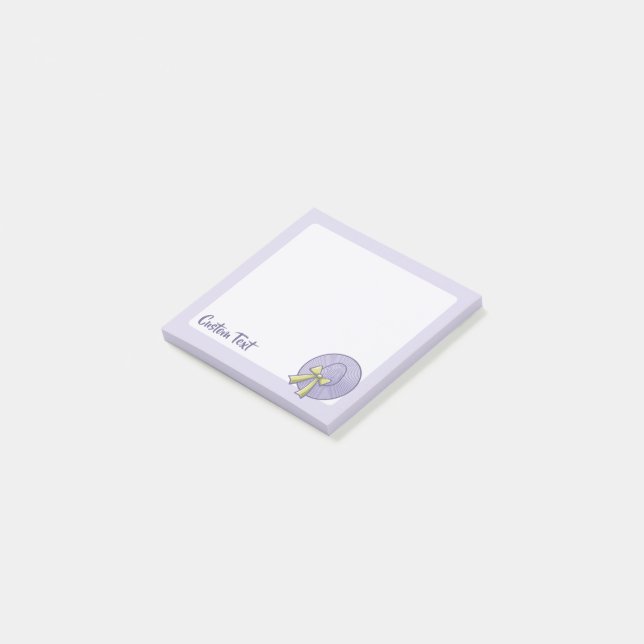 Wide Brimmed Hat Lilac Post-it Klebezettel (angewinkelt)