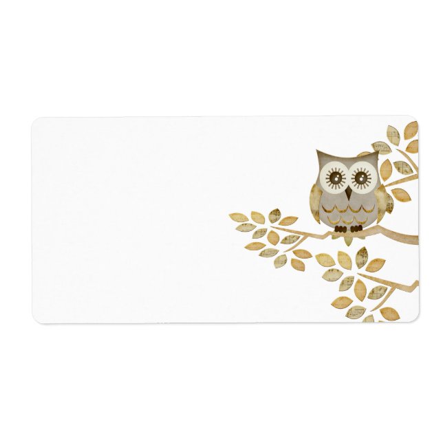 Wide Eyes Owl im Baumlabel (Vorne)