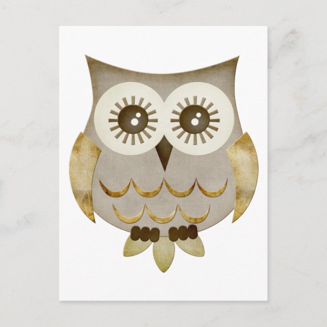 Wide Eyes Owl Postkarte (Vorderseite)