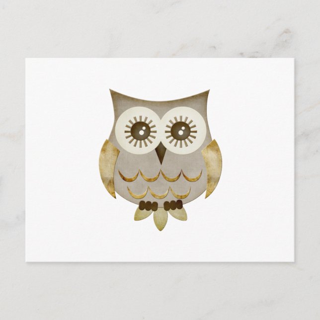 Wide Eyes Owl Postkarte (Vorderseite)