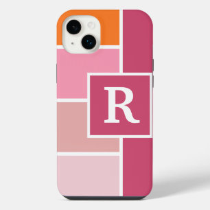 Wide Feminine Stripes with Monogram iPhone 14 Plus Hülle