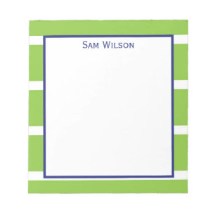 Wide Strip Lime Green Notepad Notizblock
