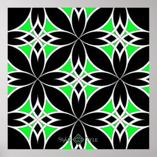 Widergespiegelter Celtic (Grün) Poster