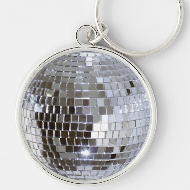 Widergespiegelter Disco-Ball 1 Schlüsselanhänger (Vorne)