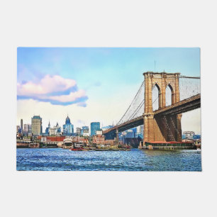 Widerlager des Brooklyn Bridge in New York Fußmatte