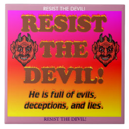 Widersetzen Sie sich dem Teufel! Fliese