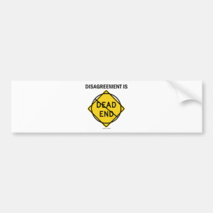 Widerspruch ist keine Sackgasse (Signage-Haltung) Autoaufkleber