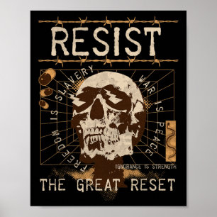 Widerstand gegen das große Reset-Ministerium für W Poster
