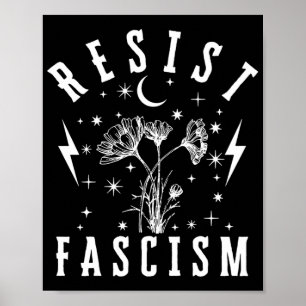 Widerstand gegen den Faschismus lange Schlange Poster