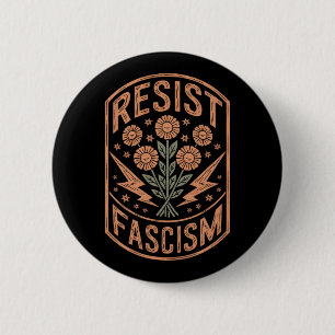 Widerstand gegen den Faschismus Protest Trump gege Button