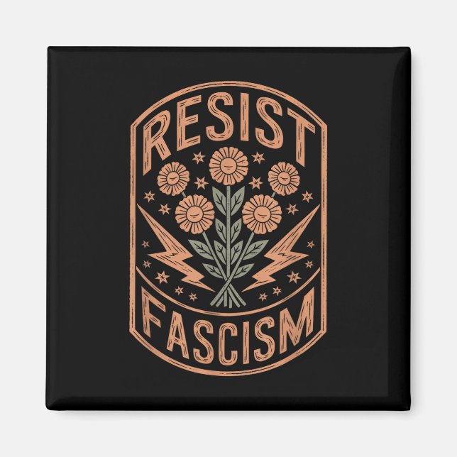 Widerstand gegen den Faschismus Protest Trump gege Magnet (Vorne)