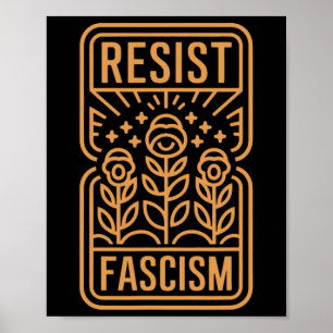 Widerstand gegen den Faschismus Protest Trump gege Poster