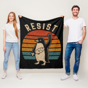 Widerstand gegen die Zölle gegen Pinguine Fleecedecke