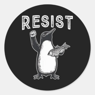 Widerstand gegen politischen Protest von Pinguin Runder Aufkleber
