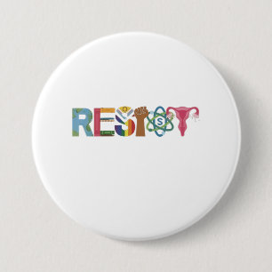 Widerstand gegen Shirt Faustprotest Liberale Button