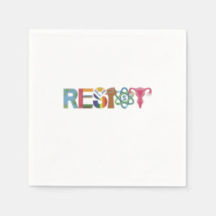Widerstand gegen Shirt Faustprotest Liberale Serviette