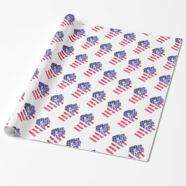 Widerstand gegen Trump: Fist amerikanischer Flag-D Geschenkpapier