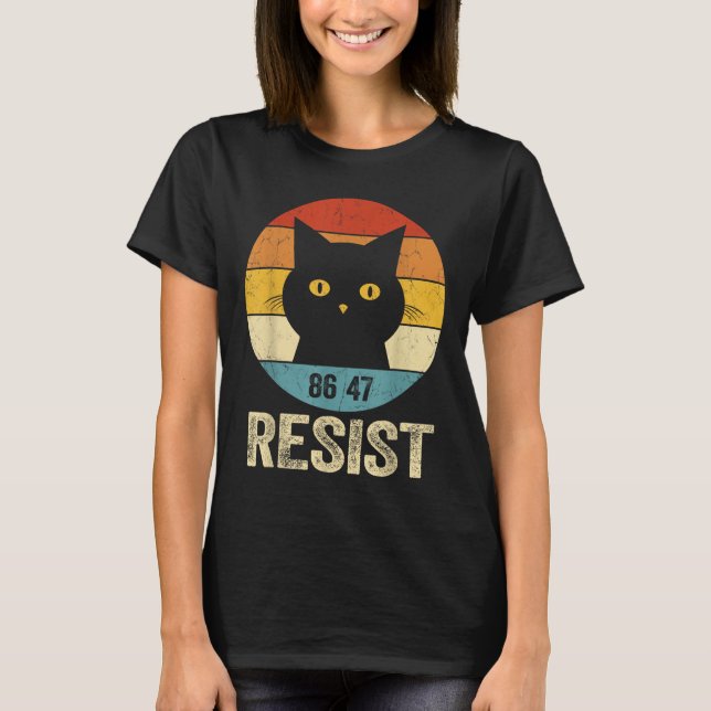 Widerstand gegen Trump T-Shirt Retro Widerstand ge (Vorderseite)