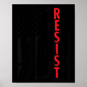 Widerstand gegen Trump-T-Shirts - amerikanischer F Poster