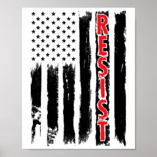 Widerstand gegen Trump-T-Shirts - amerikanischer F Poster