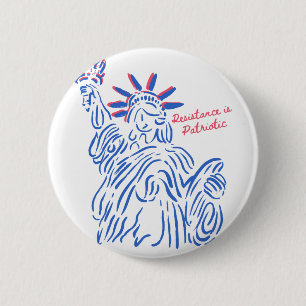 Widerstand ist patriotisch 4. Juli Tank Widerstand Button